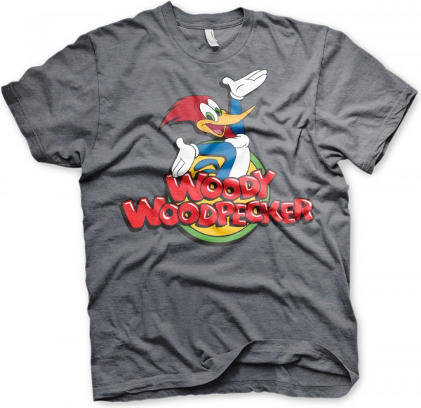 Woody Woodpecker Classic Logo T-Shirt Dark-Heather