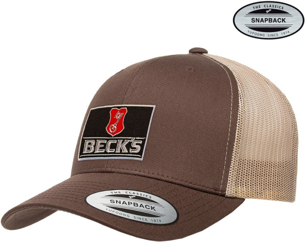 Beck's Beer Patch Premium Trucker Cap Brown-Khaki