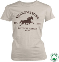 Yellowstone Dutton Ranch Montana Organic Girly Tee Damen T-Shirt Off-White Yellowstone Dutton Ranch Montana Organic Girly Tee Damen T-Shirt Off-White