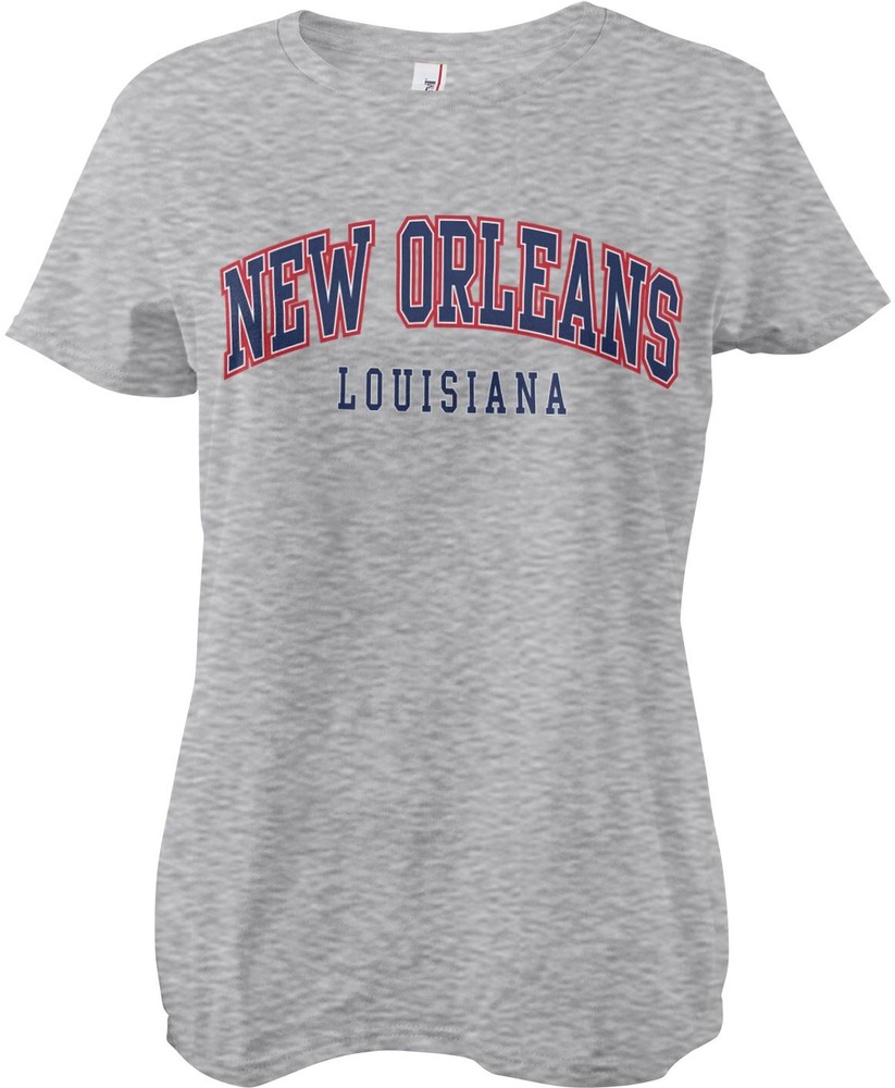 New Orleans Louisiana Girly Tee Damen T-Shirt Heather-Grau - Damen