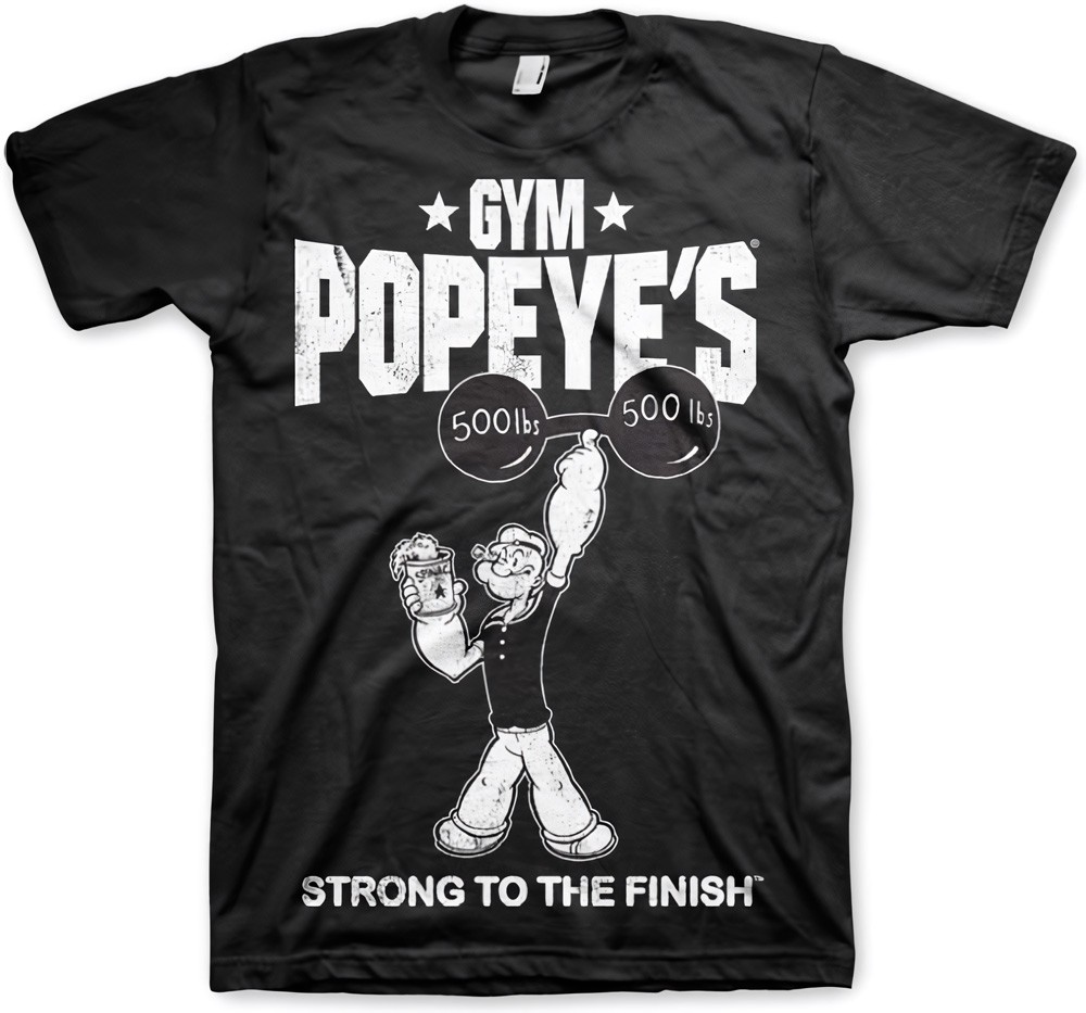 Popeye's Gym T-Shirt Schwarz - Herren / Unisex