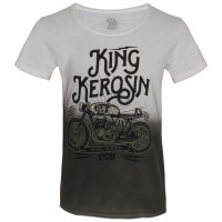 King Kerosin T-Shirt TCB Dip Dye White Olive