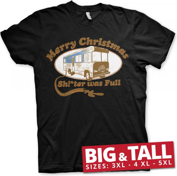 National Lampoon's Christmas Vacation Shitter Was Full Big & Tall T-Shirt Black