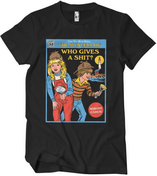Steven Rhodes The Mystery Of Who Gives A Sh*T T-Shirt Black