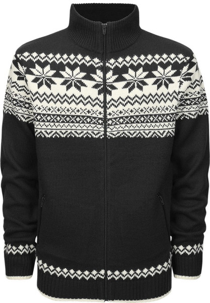 Brandit Herren Strickjacke Cardigan Norweger Black