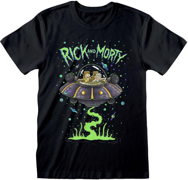 Rick And Morty - Spaceship T-Shirt Black