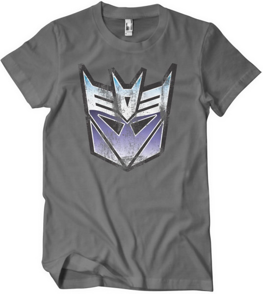 Transformers Distressed Decepticon Shield T-Shirt Darkgrey