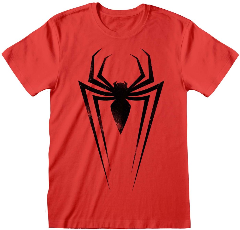 Spiderman Marvel Comics - Schwarz Spider Symbol T-Shirt Schwarz - Herren / Unisex