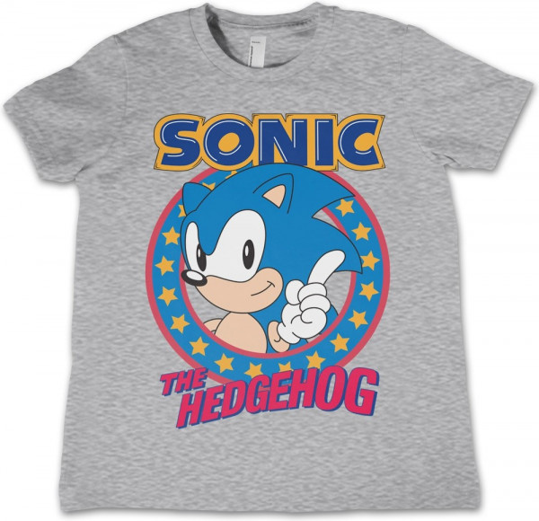 Sonic The Hedgehog Kids T-Shirt Kinder Heather-Grey