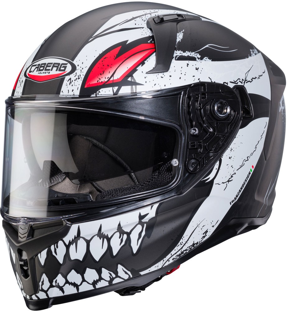 Caberg Motorrad Integralhelm Avalon X Punk Matt-Grau/Schwarz-Rot - Herren / Unisex