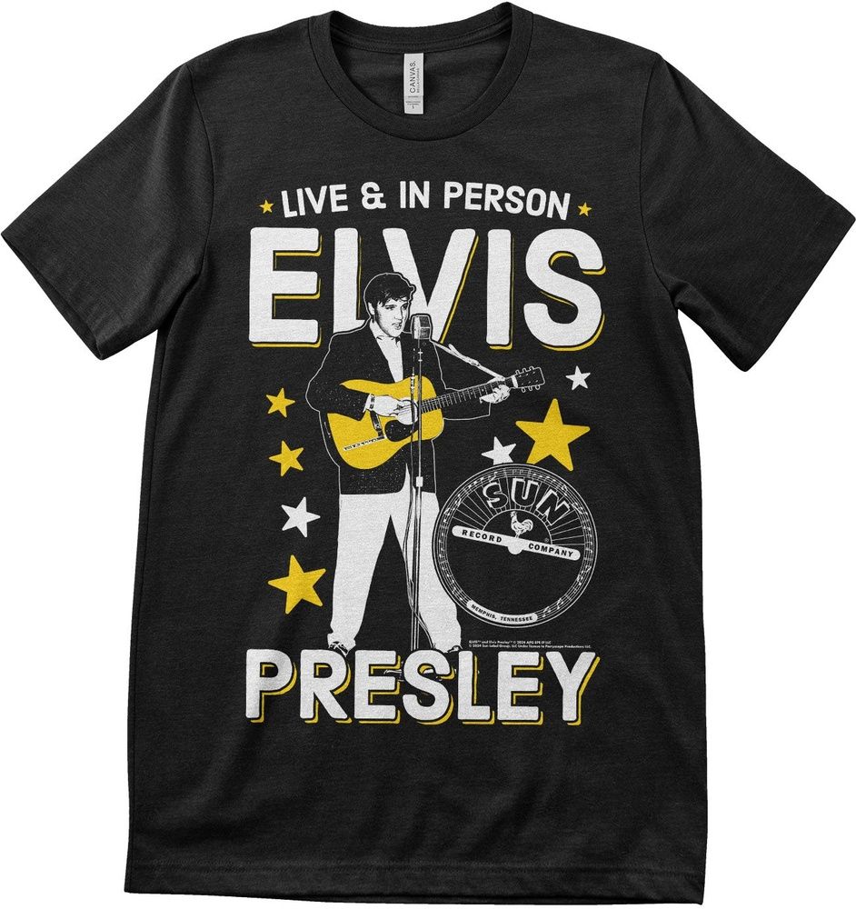 Elvis Presley Live In Person Big Tall T-Shirt PS-1-SUNEP007-H95-17 - Herren / Unisex
