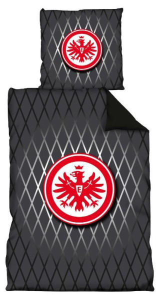 Eintracht Frankfurt Bettwäsche Übergröße Geripptes Fussball 1. Bundesliga Grey