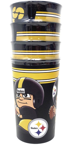 Pittsburgh Steelers Party Becher (4 Stück) American Football NFL Black