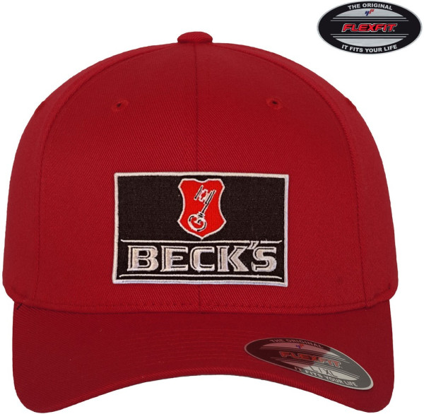 Beck's Beer Patch Flexfit Cap Red