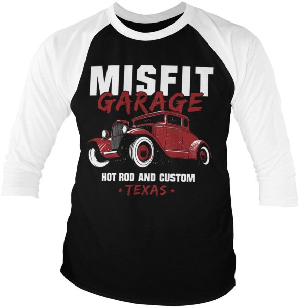 Misfit Garage Hot Rod & Custom Baseball 3/4 Sleeve Tee DC-19-MG009-H81-8