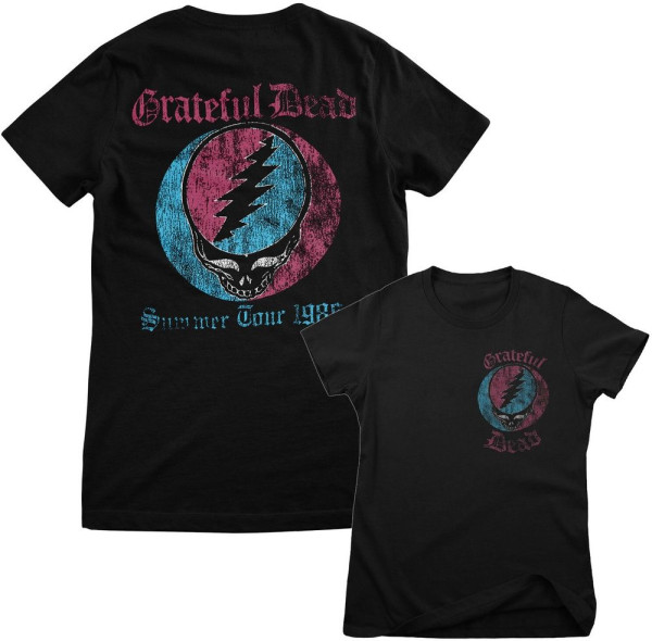 Grateful Dead T-Shirt 1986 Summer Tour Girly Tee WMX-5-GD006-H95-8