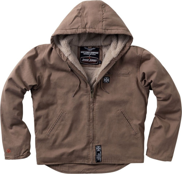 WCC West Coast Choppers Herren Jacke Sherpa Lined Canvas Work Jacket WCCJS165BR