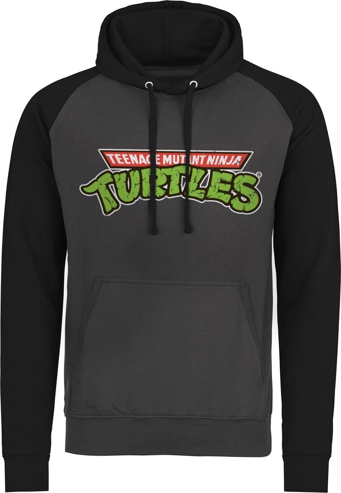 Teenage Mutant Ninja Turtles Classic Logo Baseball Hoodie Dark-Grau-Schwarz - Herren / Unisex