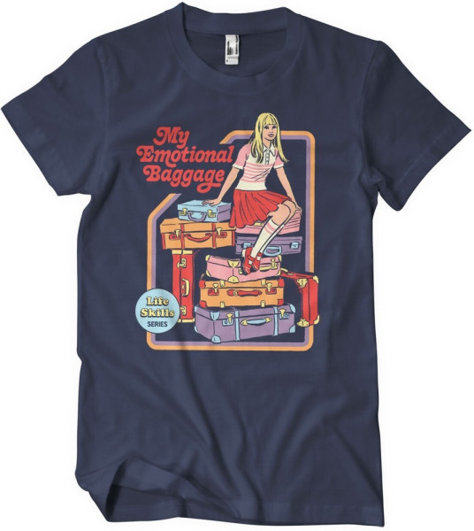 Steven Rhodes My Emotional Baggage T-Shirt Navy