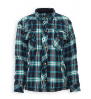 Bores Female Lumberjack Premium Damen Jacke Hemd in Holzfäller Optik Blue