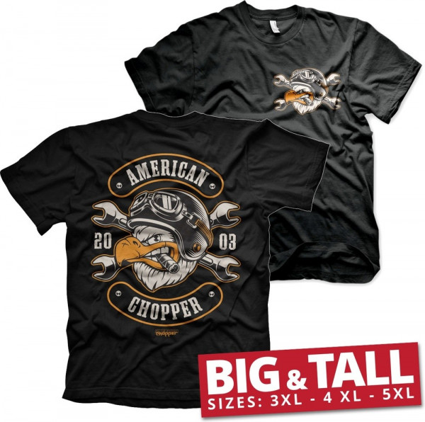 American Chopper Cigar Eagle Big & Tall T-Shirt Black