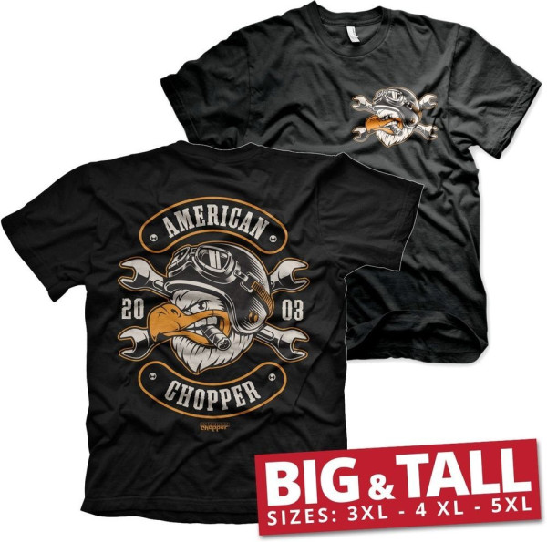 American Chopper Cigar Eagle Big & Tall T-Shirt Black