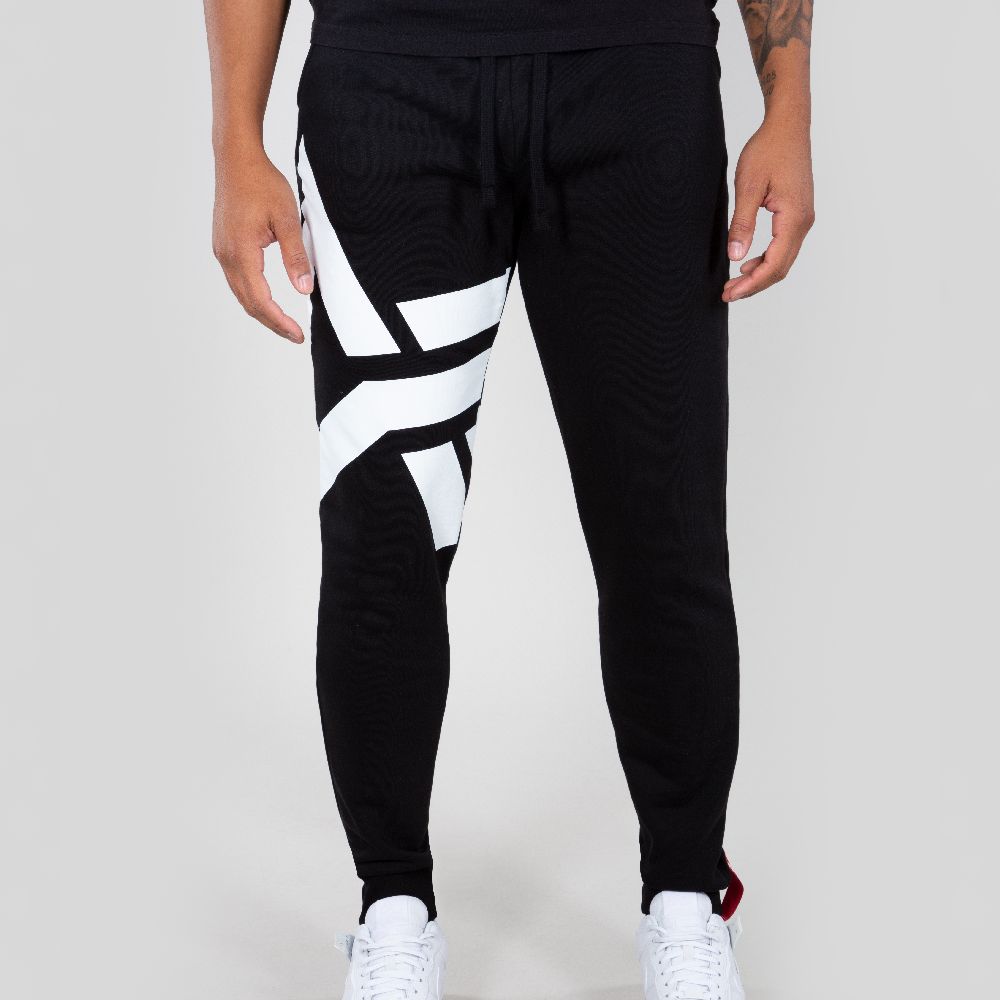 Jogger Pants Black | Alpha Logo Lifestyle | | Industries Men Side