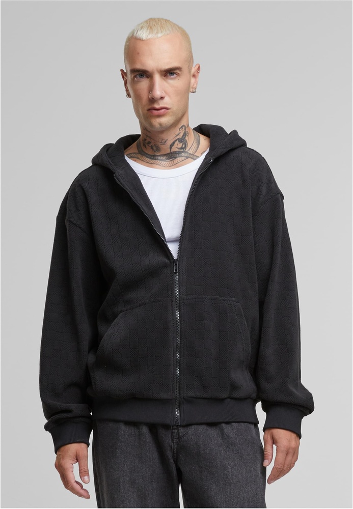 Urban Classics Jaquard Velvet Zip-Hoody TB7303 - Herren / Unisex