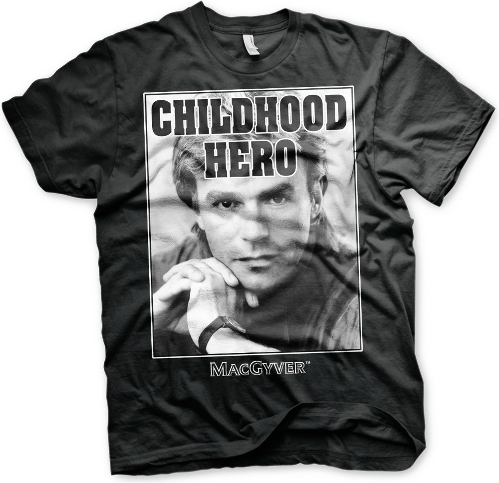 MacGyver Childhood Hero T-Shirt Schwarz - Herren / Unisex