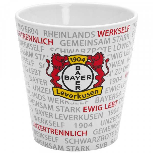 Bayer 04 Leverkusen Tasse Wording Fussball Weiß