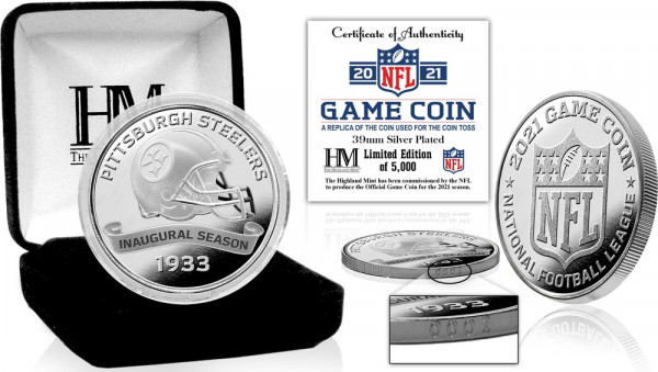Pittsburgh Steelers Game Coin American Football NFL Silver