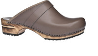 Sanita Damen Clog offen Wood-Rikke Open Taupe