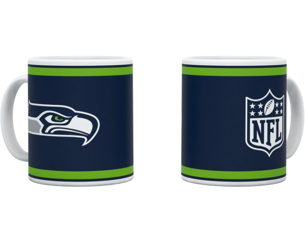 Seattle Seahawks Matte Mug KICKOFF 2022 American Football NFL Grau-330 ml