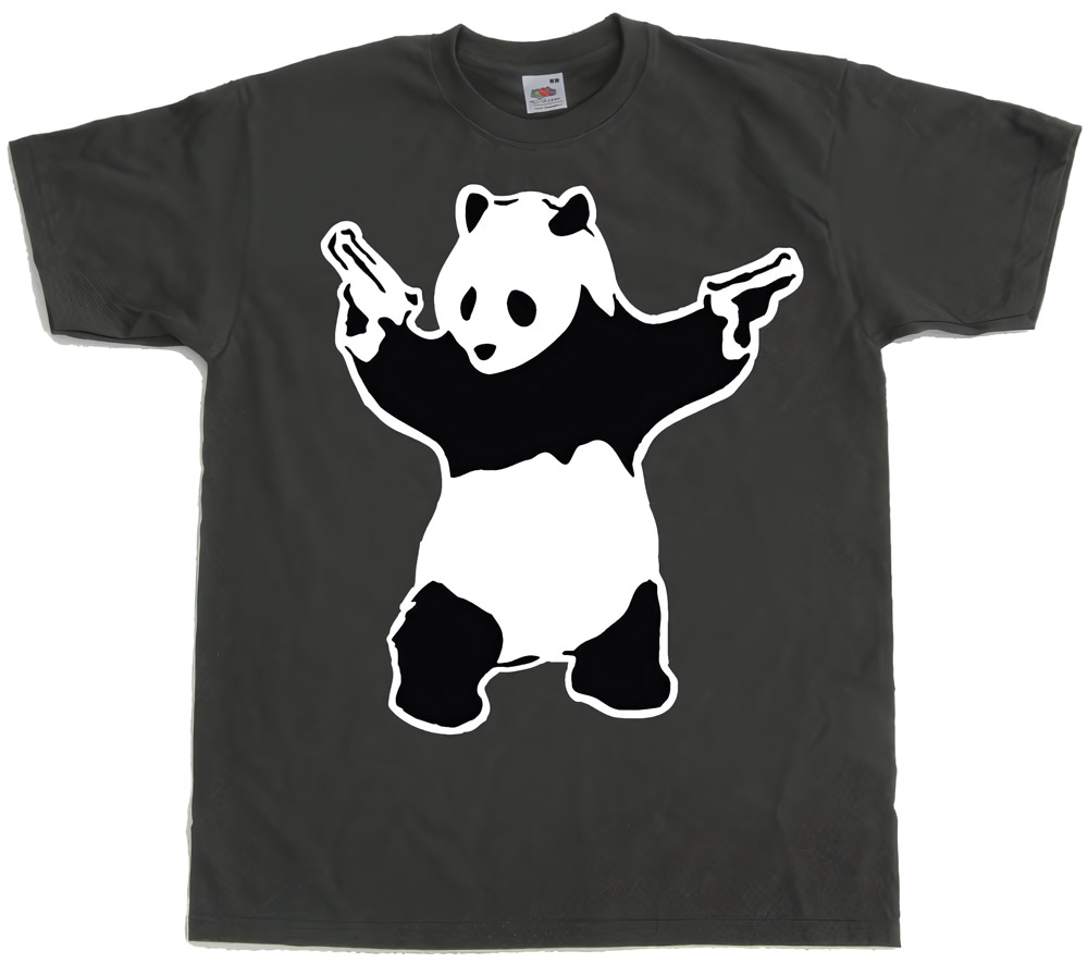 Banksy Panda T-Shirt SH-1-15058-H6-4 - Herren / Unisex