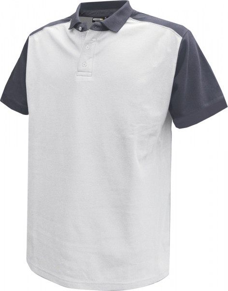 Dassy Zweifarbiges Poloshirt Cesar COSPA46 Weiß/Zementgrau