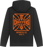 WCC West Coast Choppers Hoodie Zip Atx Cross Zip Hoody WCCHD227ZW