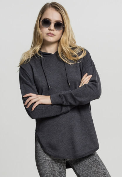 Urban Classics Women Hoodie Ladies Oversized Terry Hoody Charcoal