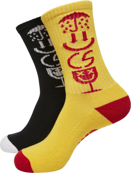 Cayler & Sons Iconic Icons Socks 2-Pack Black/Yellow