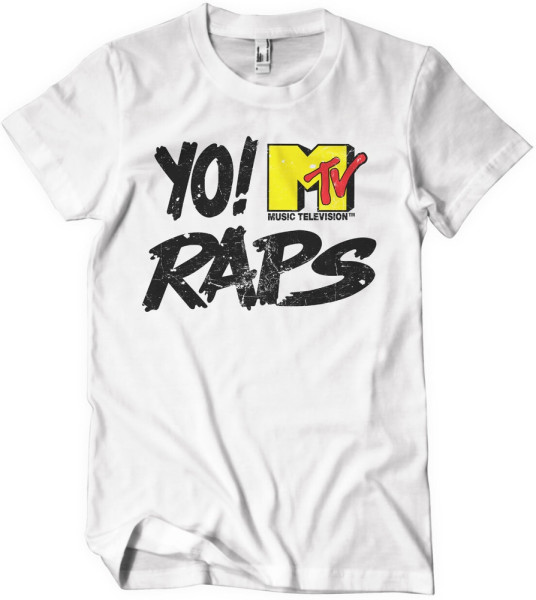 Yo! MTV Raps T-Shirt Distressed Logo T-Shirt MTV-1-YMR002-H80-4