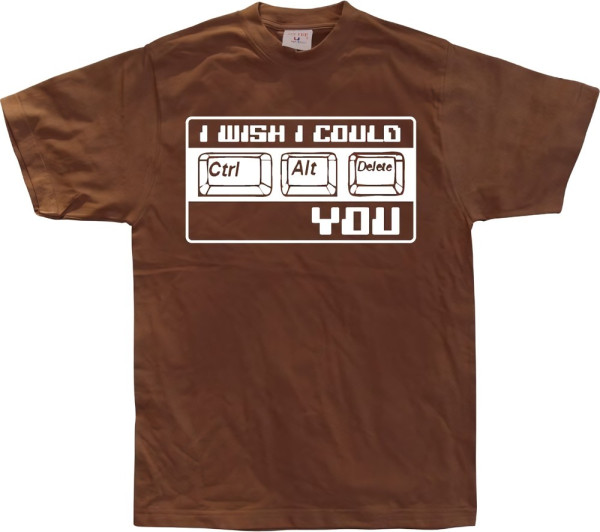 Hybris I Wish I Could CTR-ALT-DEL You! Brown