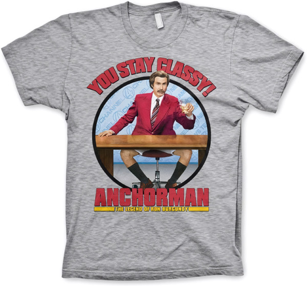 Anchorman You Stay Classy T-Shirt Heather-Grey
