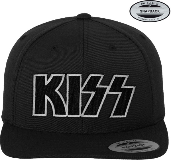Kiss Logo Premium Snapback Cap Black