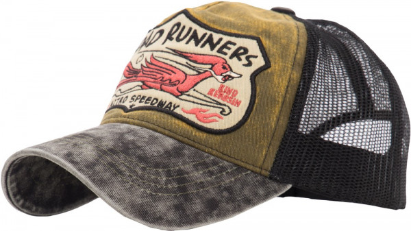 King Kerosin Trucker Cap im Used Look mit seitlichem Patch »Road Runners« 280053 Anthrazit