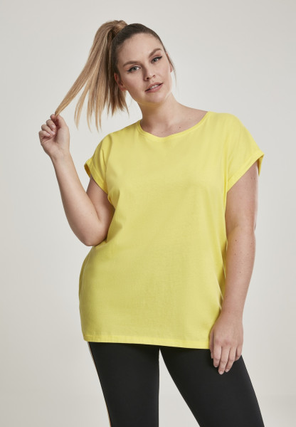 Urban Classics Female Shirt Ladies Extended Shoulder Tee Brightyellow