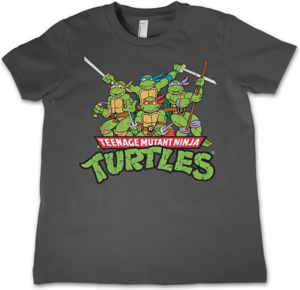 Teenage Mutant Ninja Turtles Teeange Mutant Ninja Turtles Distressed Group Kids T-Shirt Kinder Dark-