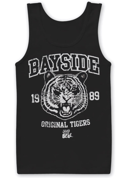 Saved By The Bell Bayside 1989 Original Tigers Tank Top Black