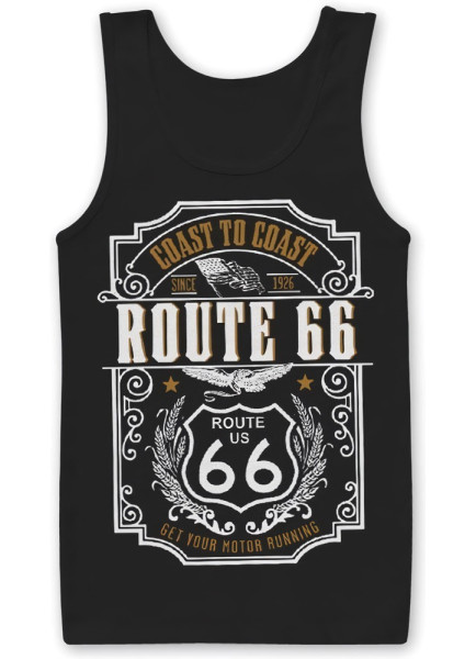 Route 66 Coast To Coast Tank Top Black