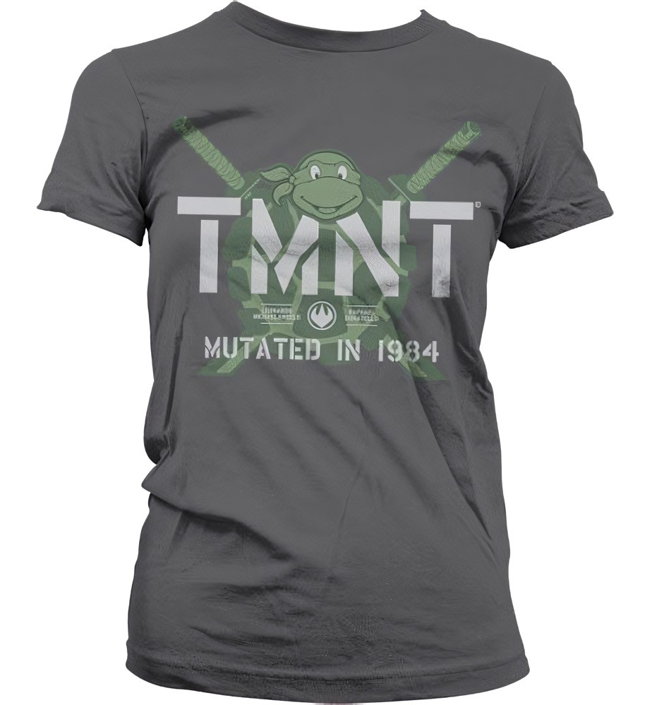 Teenage Mutant Ninja Turtles TMNT Mutated in 1984 Girly Tee Damen T-Shirt Dark-Grau - Damen