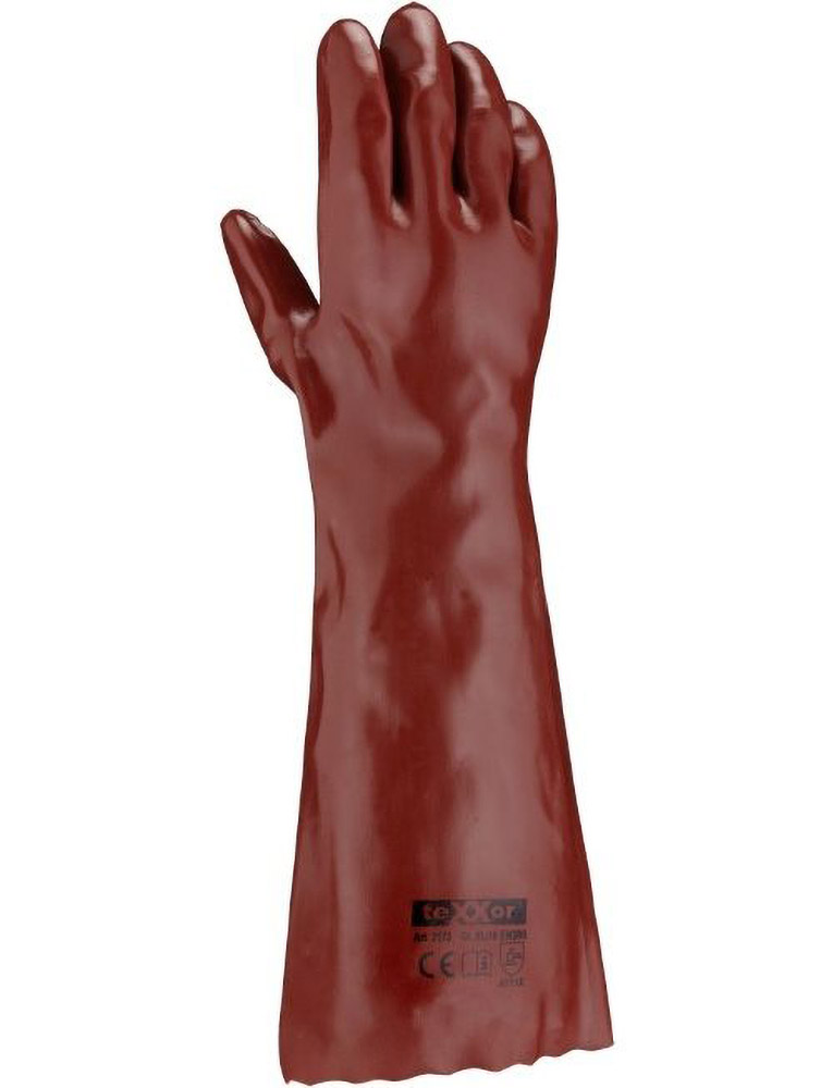 teXXor Pvc-Handschuhe Rotbraun (12 Paar) 2173 - Herren / Unisex