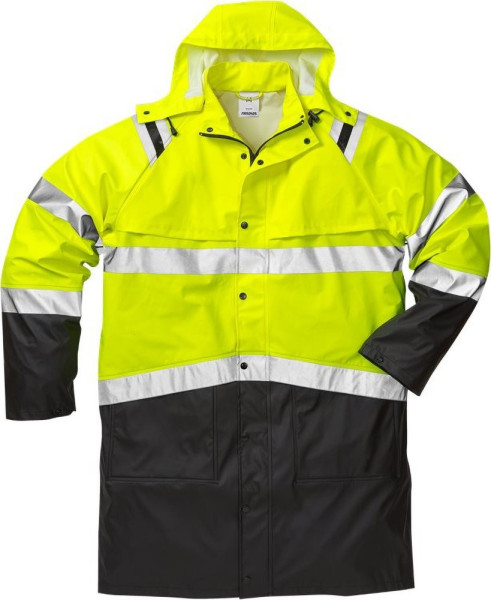 Fristads Warnschutz-Jacke High Vis Regenmantel Kl. 3 4634 RS Warnschutz-Gelb/Schwarz